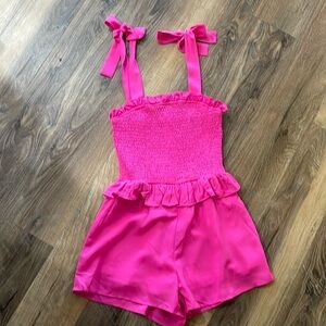 Delaney Romper-Hot Pink